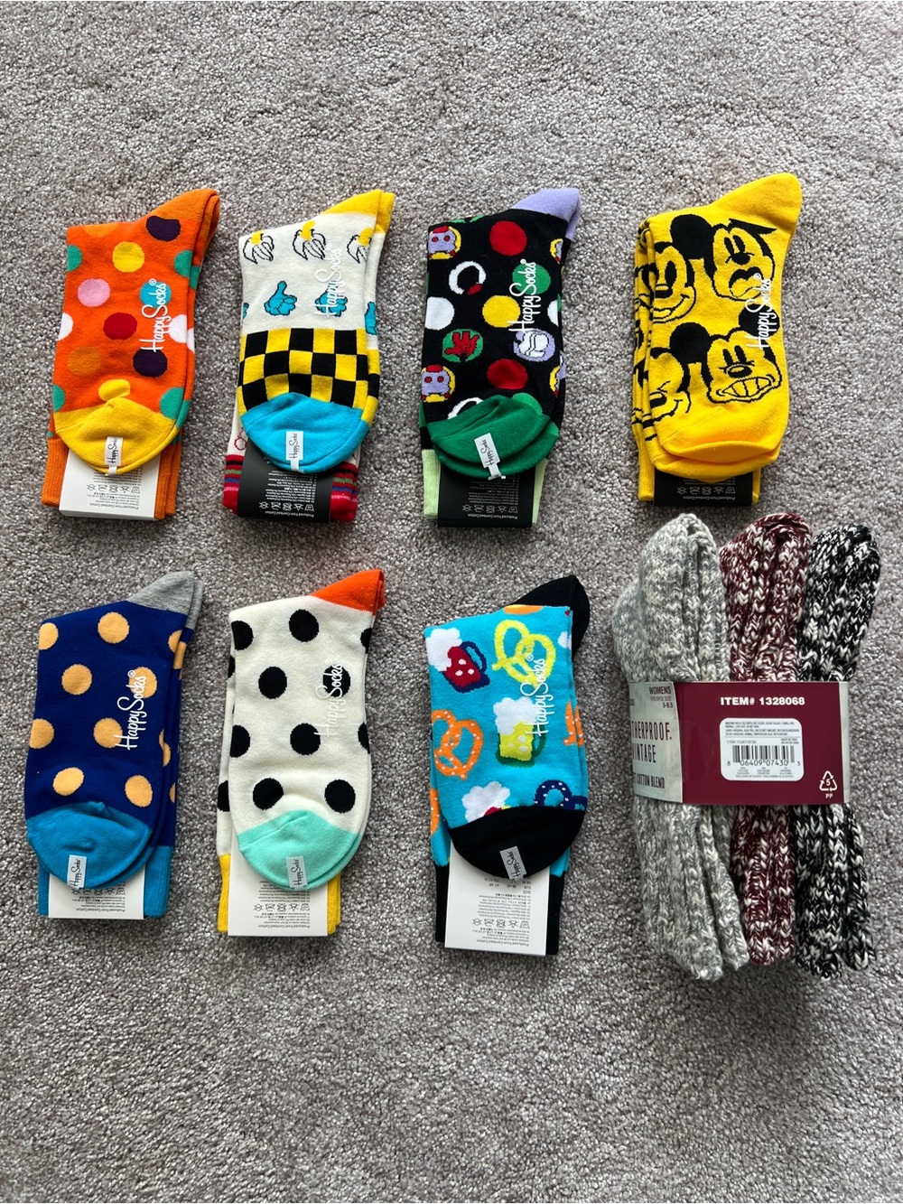 Happy Socks Assorted Patterned Crew Socks - Multicolor Pack